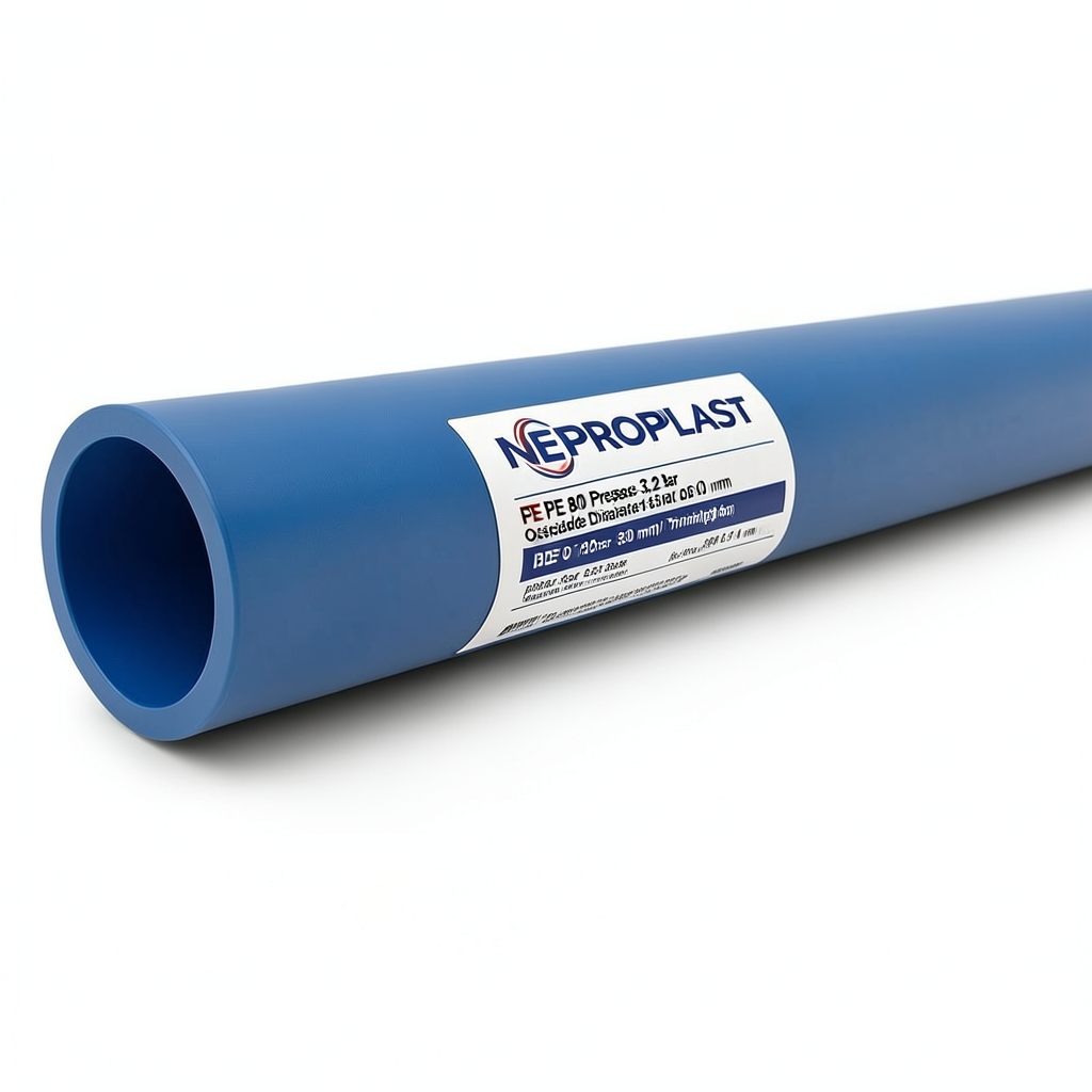 HDPE Pipes PE 80 Pressure 3.2 Bar Outside Diameter 630 mm Thickness 15.4 mm Blue | NEPROPLAST