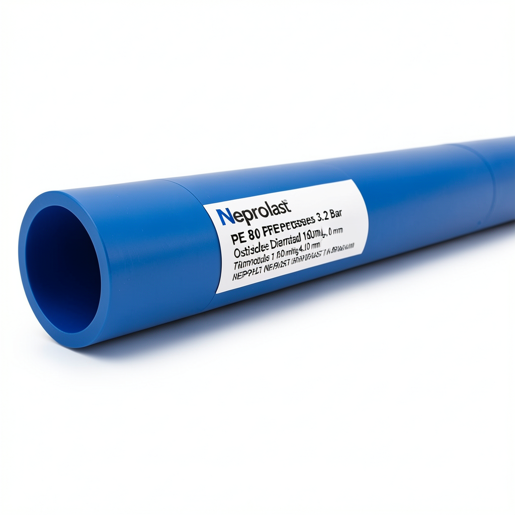 مواسير HDPE نيبروبلاست PE 80 ضغط 3.2 بار قطر خارجي 160 مم سمك 4.0 مم لون ازرق | نيبروبلاست