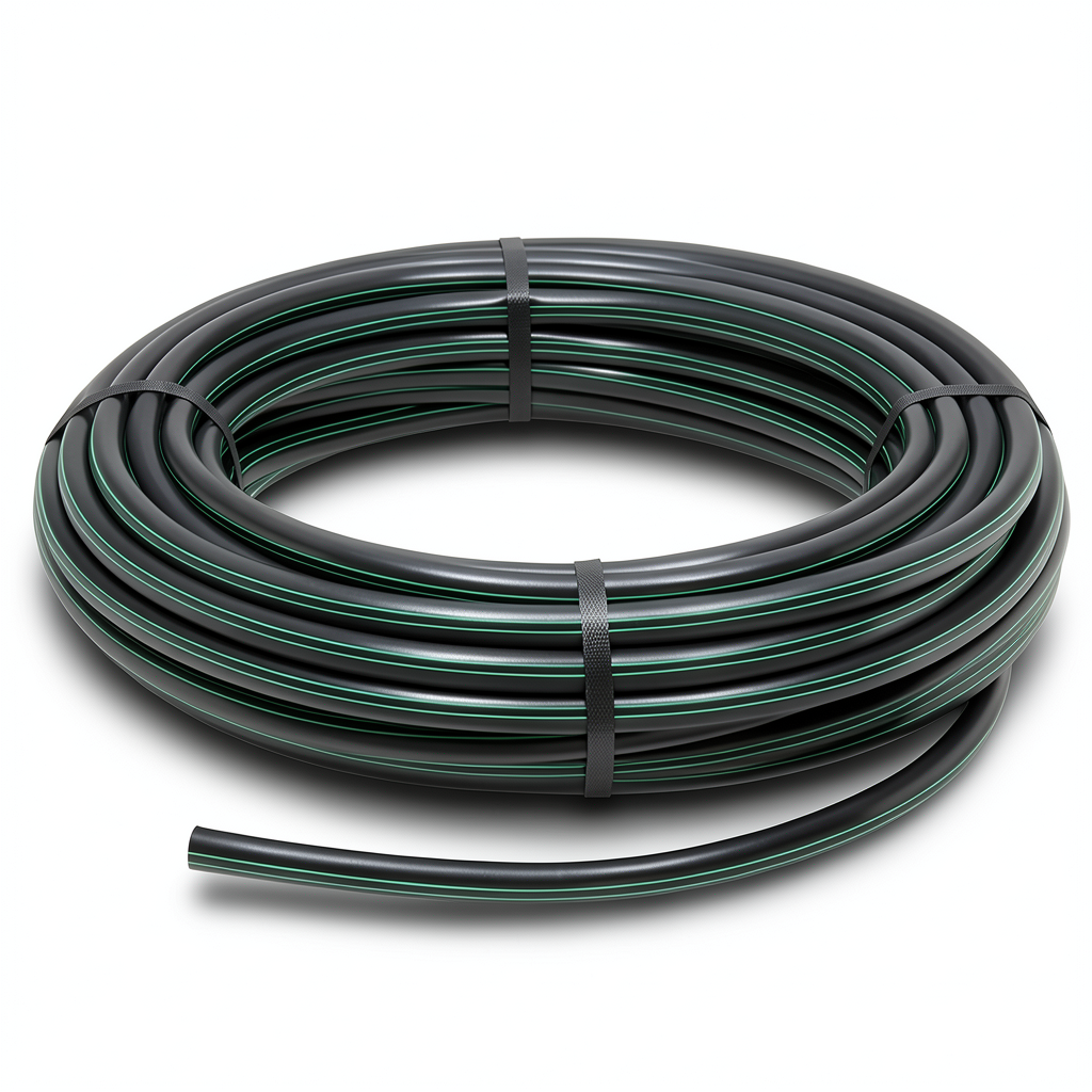 لفة أنابيب HDPE ضغط 10 بار PE 63 قطر خارجي 20 مم SDR 11 لون أسود