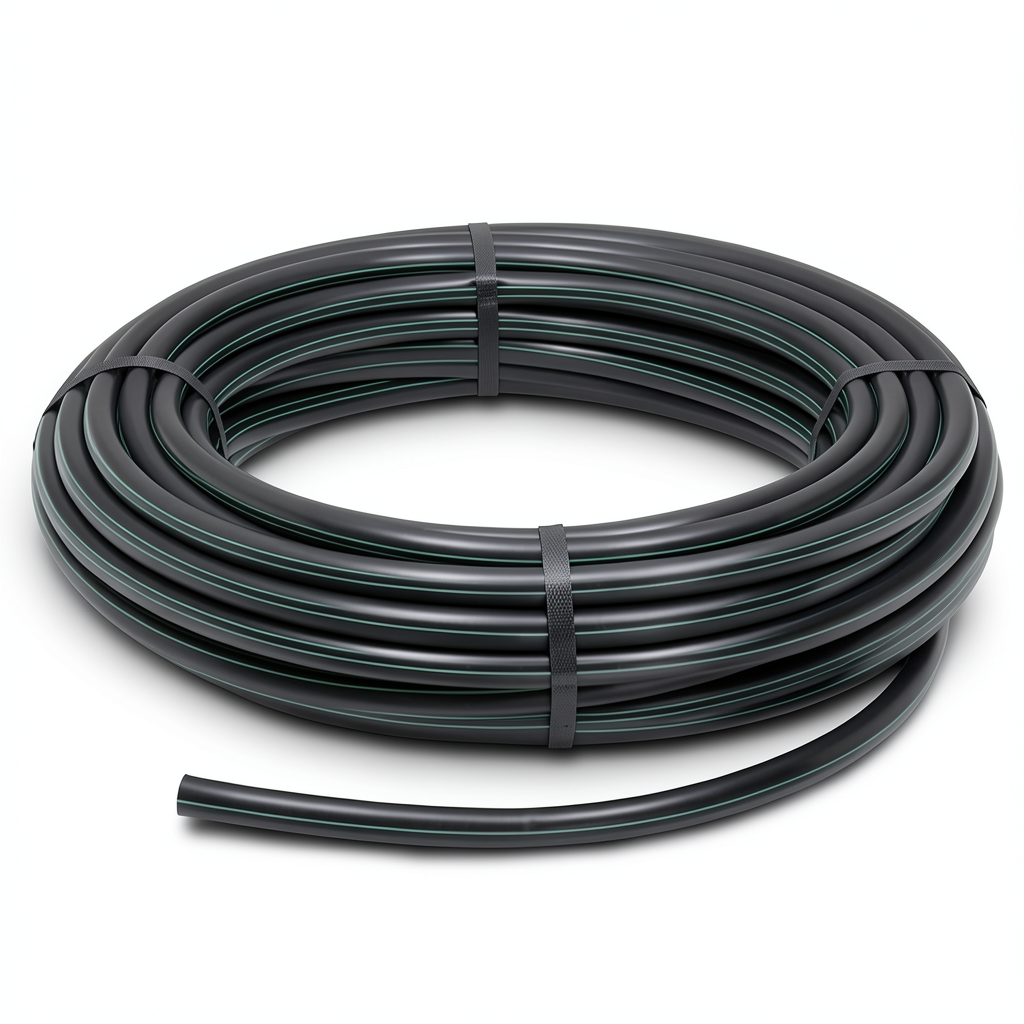 لفة أنابيب بلاستيك HDPE ضغط 10 بار PE 63 قطر خارجي 32 مم SDR 11 لون أسود