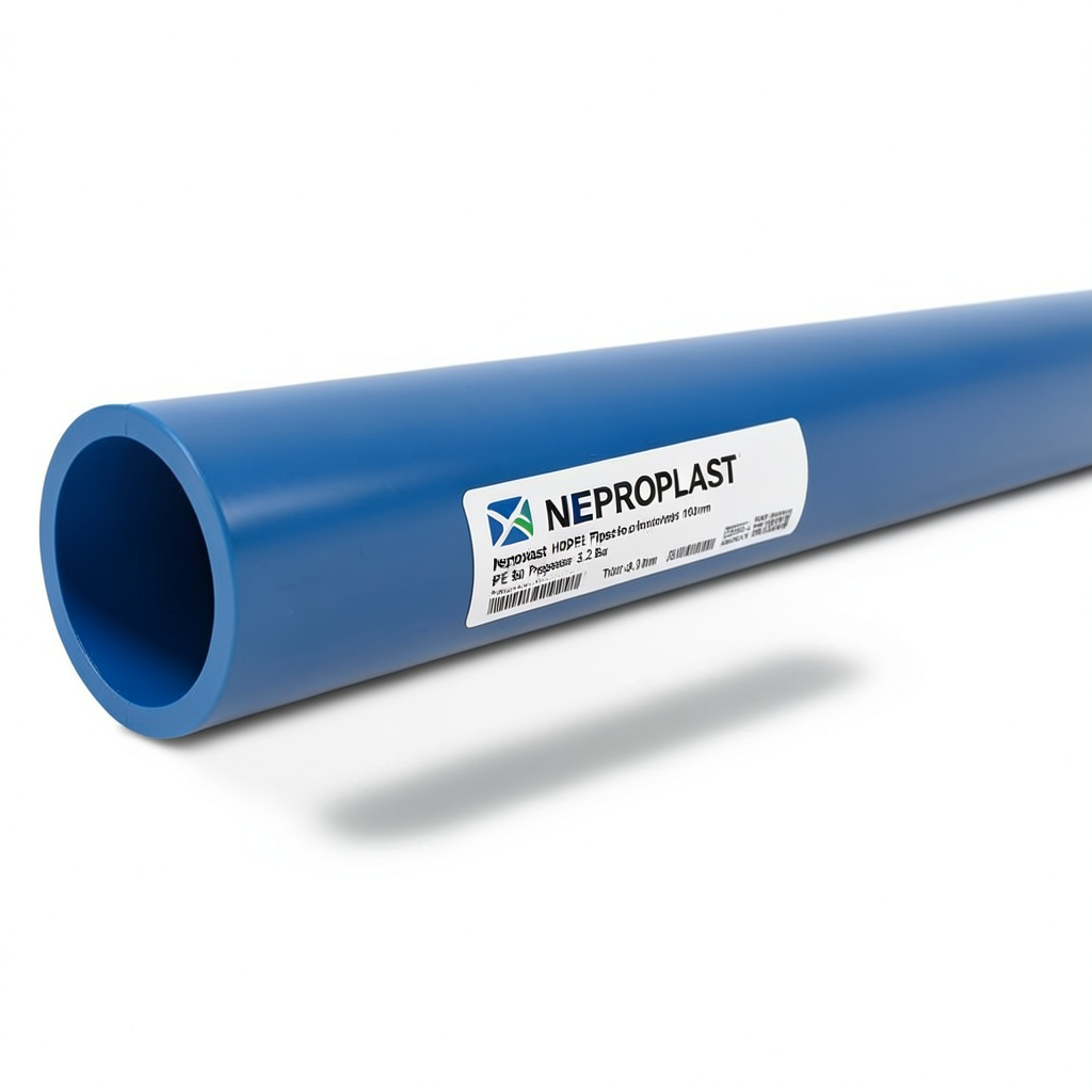 مواسير HDPE نيبروبلاست PE 80 ضغط 3.2 بار قطر خارجي 160 مم سمك 4.0 مم لون ازرق | نيبروبلاست