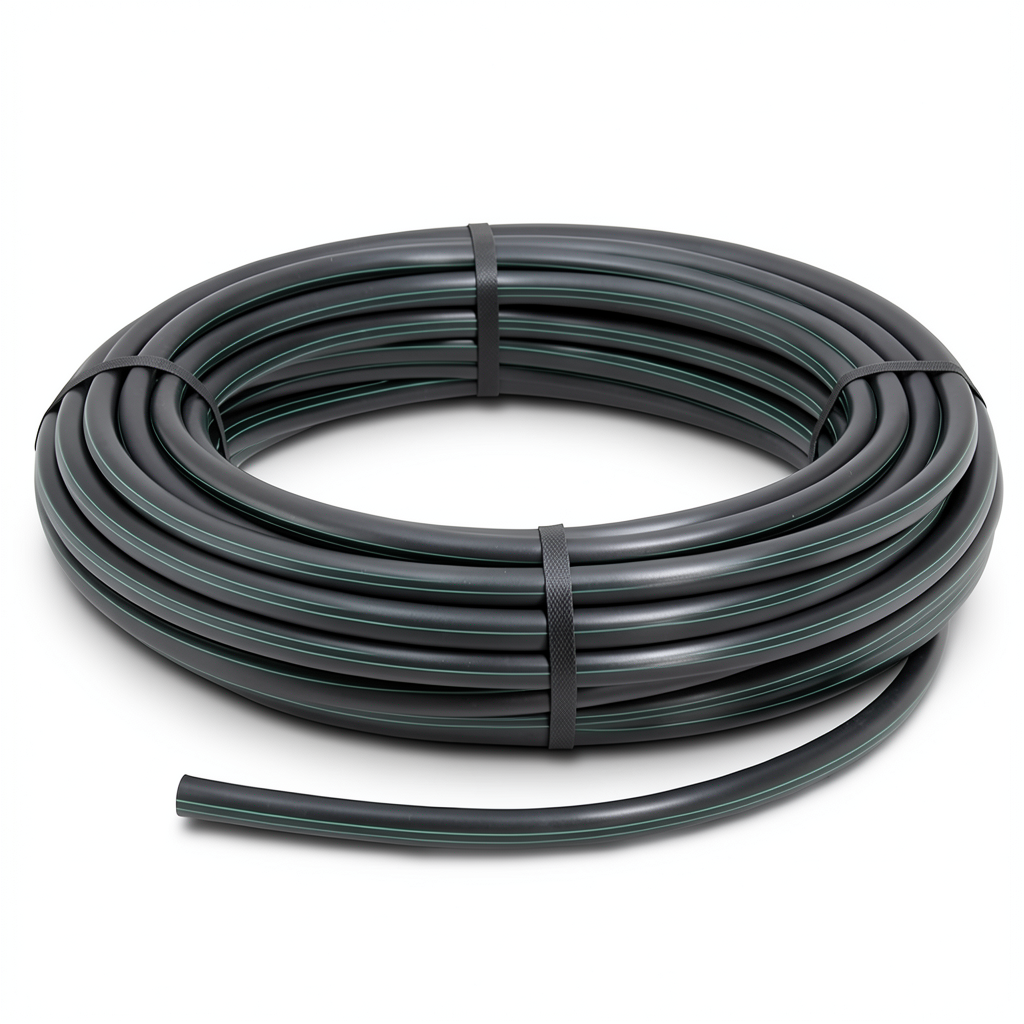 لفة أنابيب HDPE ضغط 10 بار PE 63 قطر خارجي 50 مم SDR 11 لون أسود