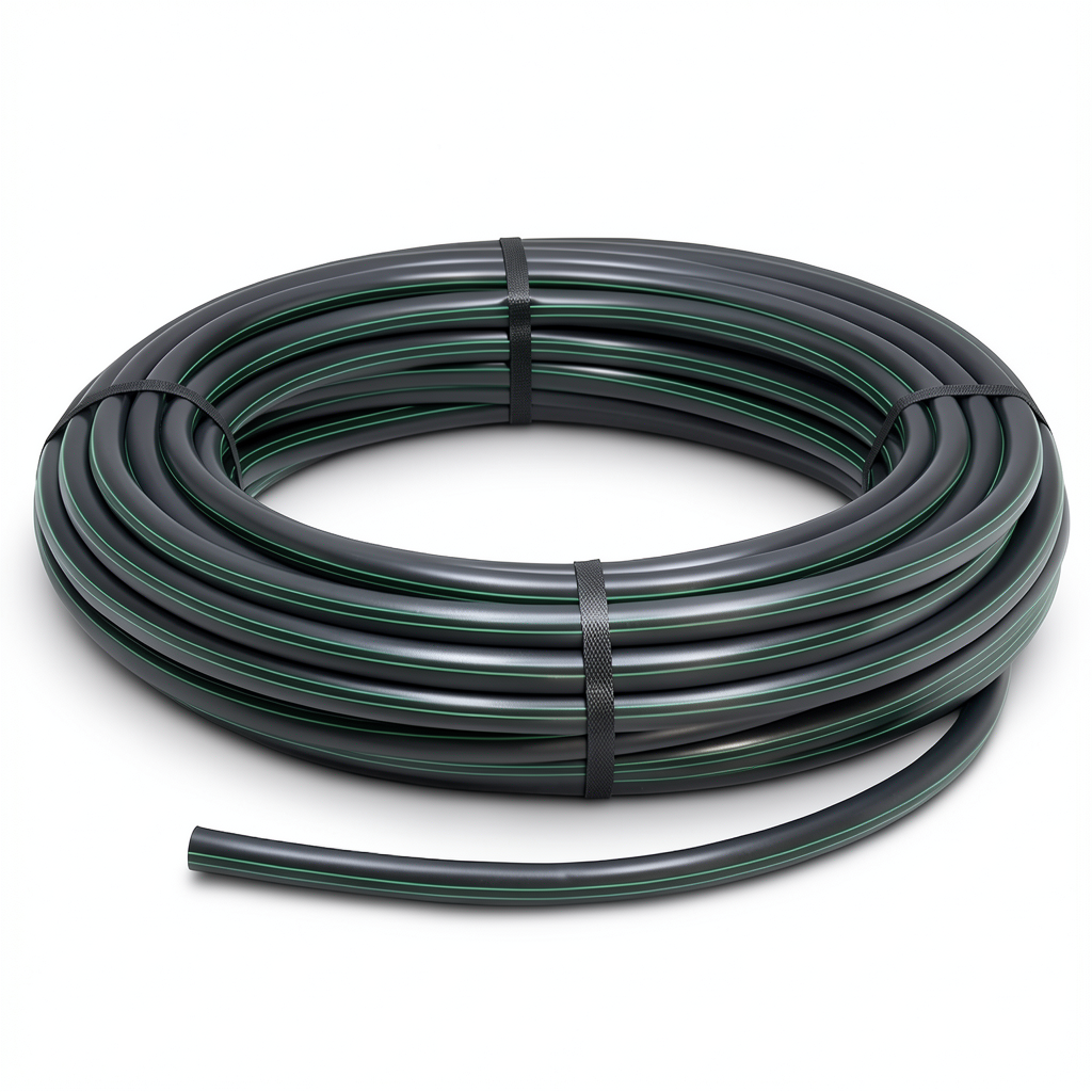 لفة أنابيب بلاستيك HDPE ضغط 10 بار PE 63 قطر خارجي 75 مم SDR 11 أسود