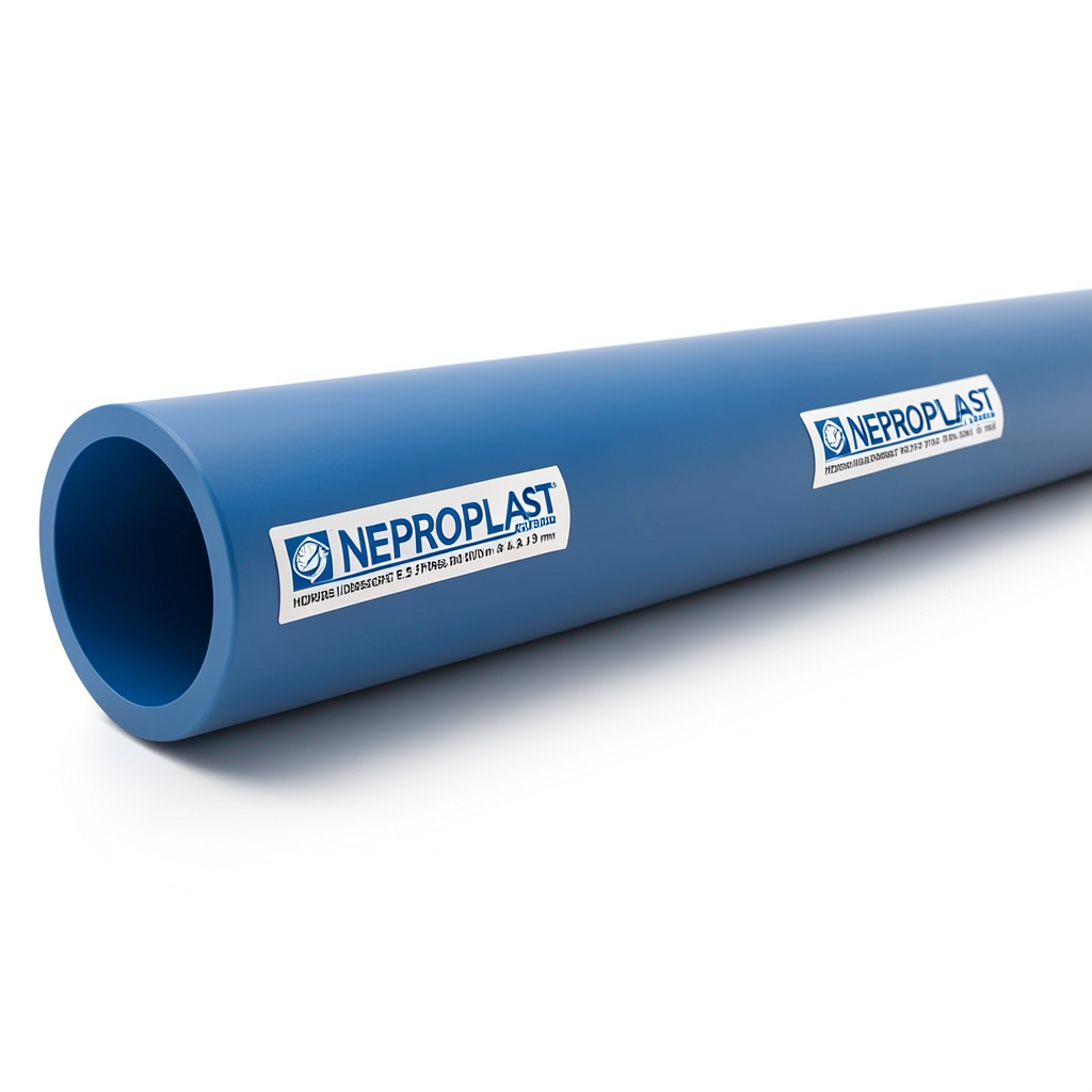 مواسير HDPE نيبروبلاست PE 80 ضغط 3.2 بار قطر خارجي 200 مم سمك 4.9 مم لون ازرق | نيبروبلاست