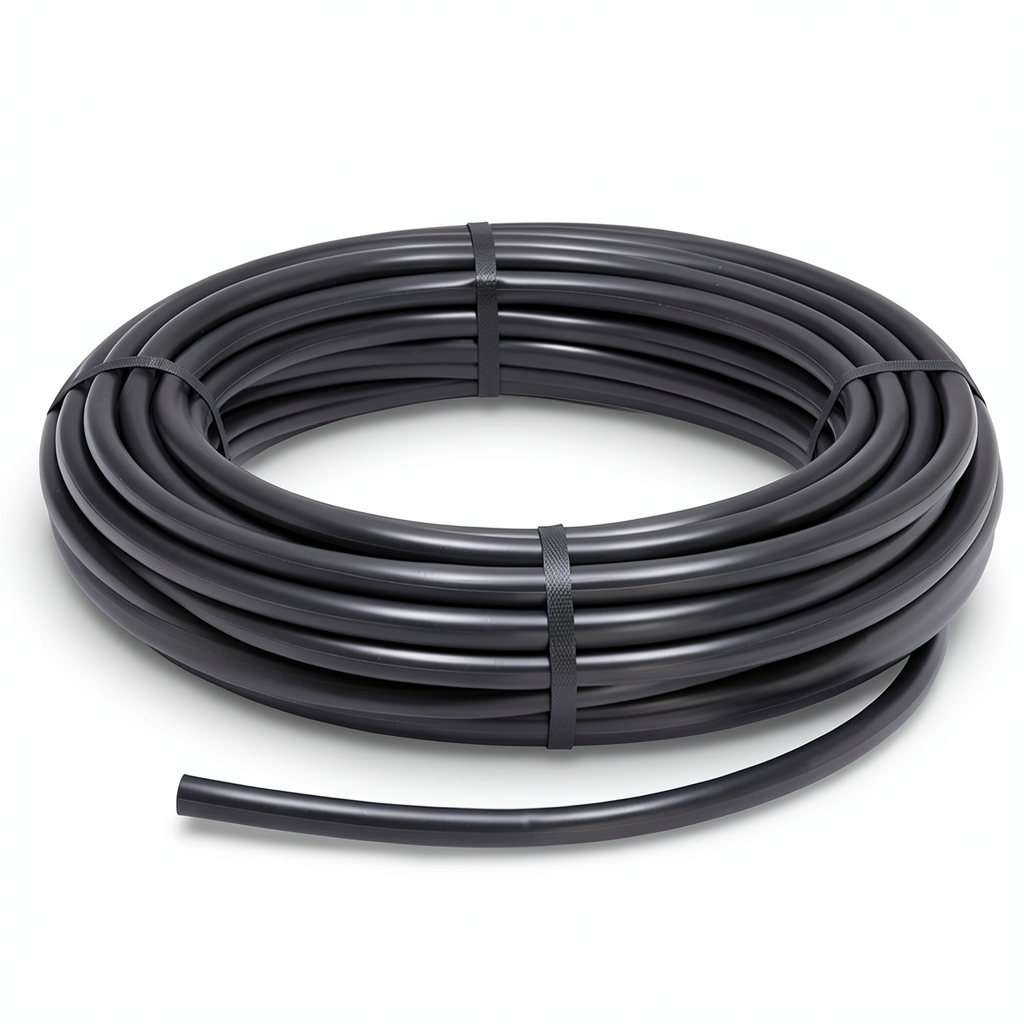 لفة أنابيب HDPE ضغط 10 بار PE 63 قطر خارجي 110 مم SDR 11 لون أسود
