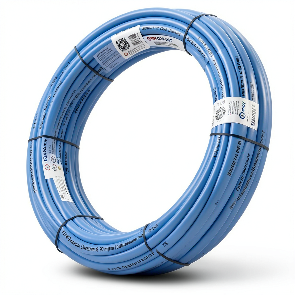 أنابيب HDPE PE 80 ضغط 3.2 بار قطر خارجي 90 مم سمك 2.2 مم لون أزرق | نيبروبلاست