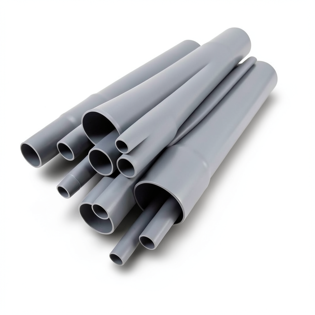 أنابيب صرف UPVC قطر خارجي 110 مم سمك 2.2 مم لون رمادي