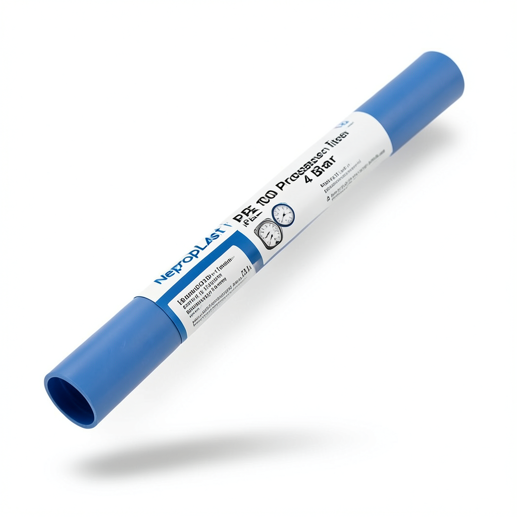 Neproplast HDPE Pipes PE 100 Pressure 4 Bar 63 mm OD Thickness 1.8 mm Blue | NEPROPLAST