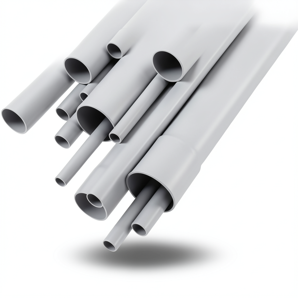 مواسير UPVC مقاس ¼ 1 إنش سمك 1.8 مم لون رمادي