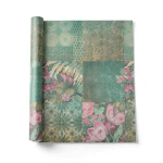 Italian Patterned Wall Decoration 10m x 0.53m, Green Color Model 41243