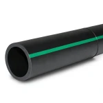 مواسير HDPE ضغط 6 بار PE 63 قطر خارجي 500 مم SDR 17.6 أسود مع خط أخضر