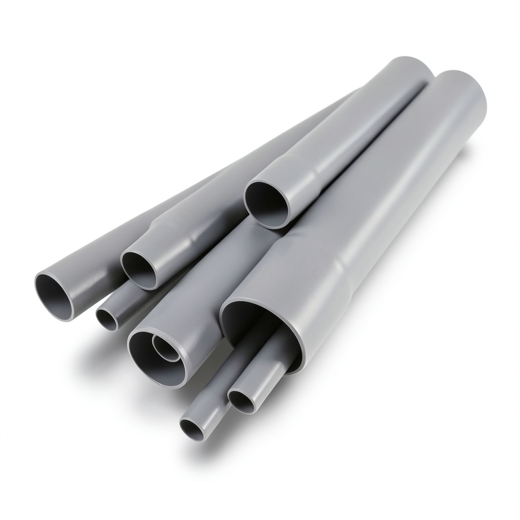 مواسير UPVC مقاس 50 مم سمك 2.4 مم لون رمادي