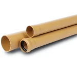 مواسير UPVC مقاس 6 إنش سمك 3.3 مم لون برتقالي