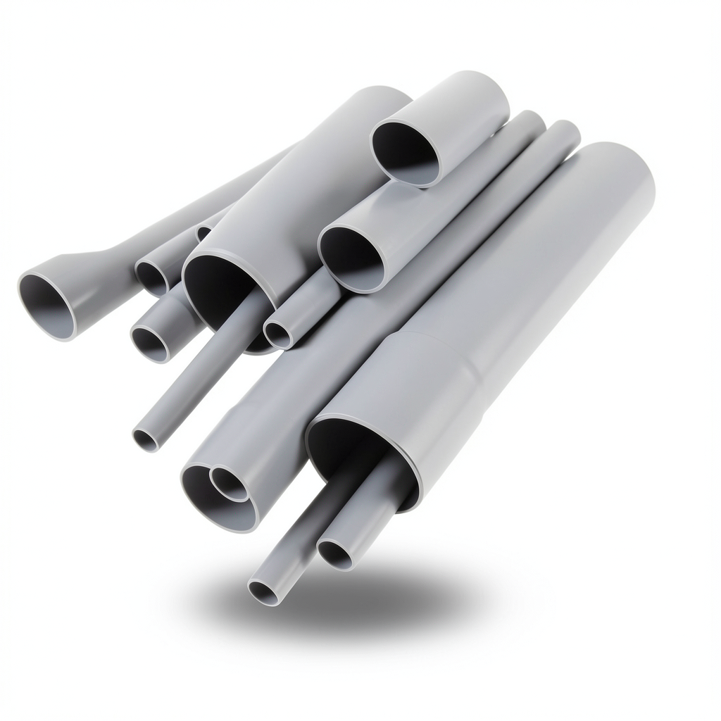مواسير UPVC مقاس ¼ 1 إنش سمك 1.8 مم لون رمادي