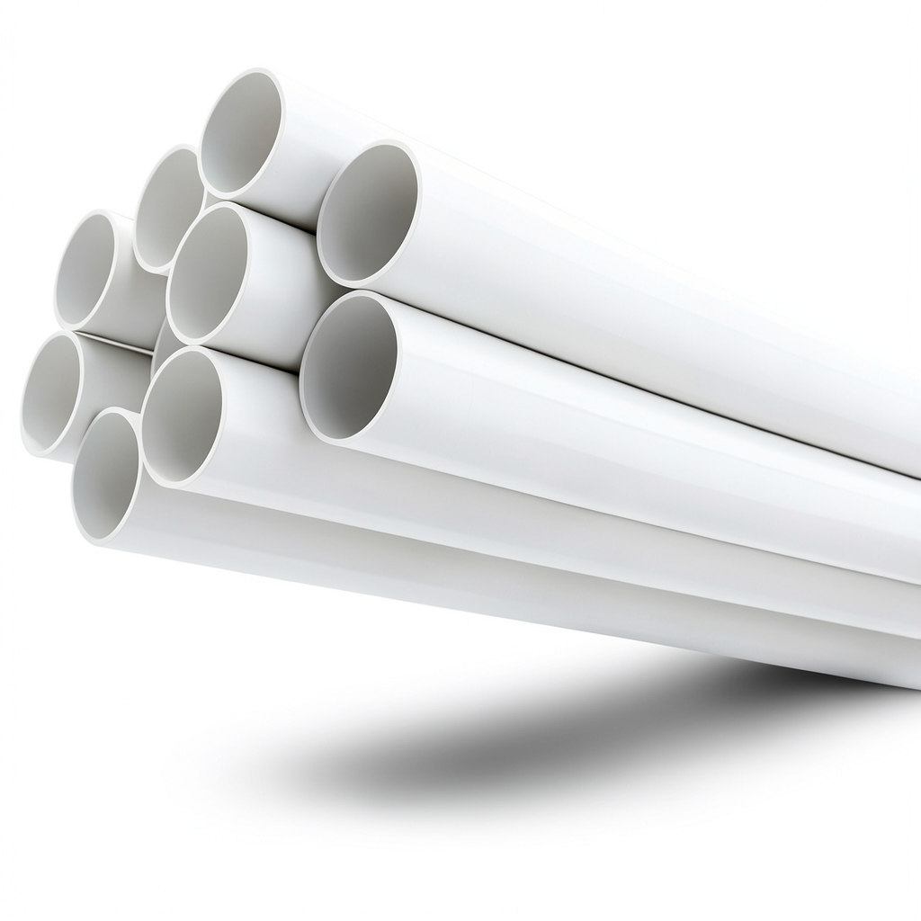 مواسير UPVC مقاس ½ 1 إنش سمك 3.68 مم لون أبيض