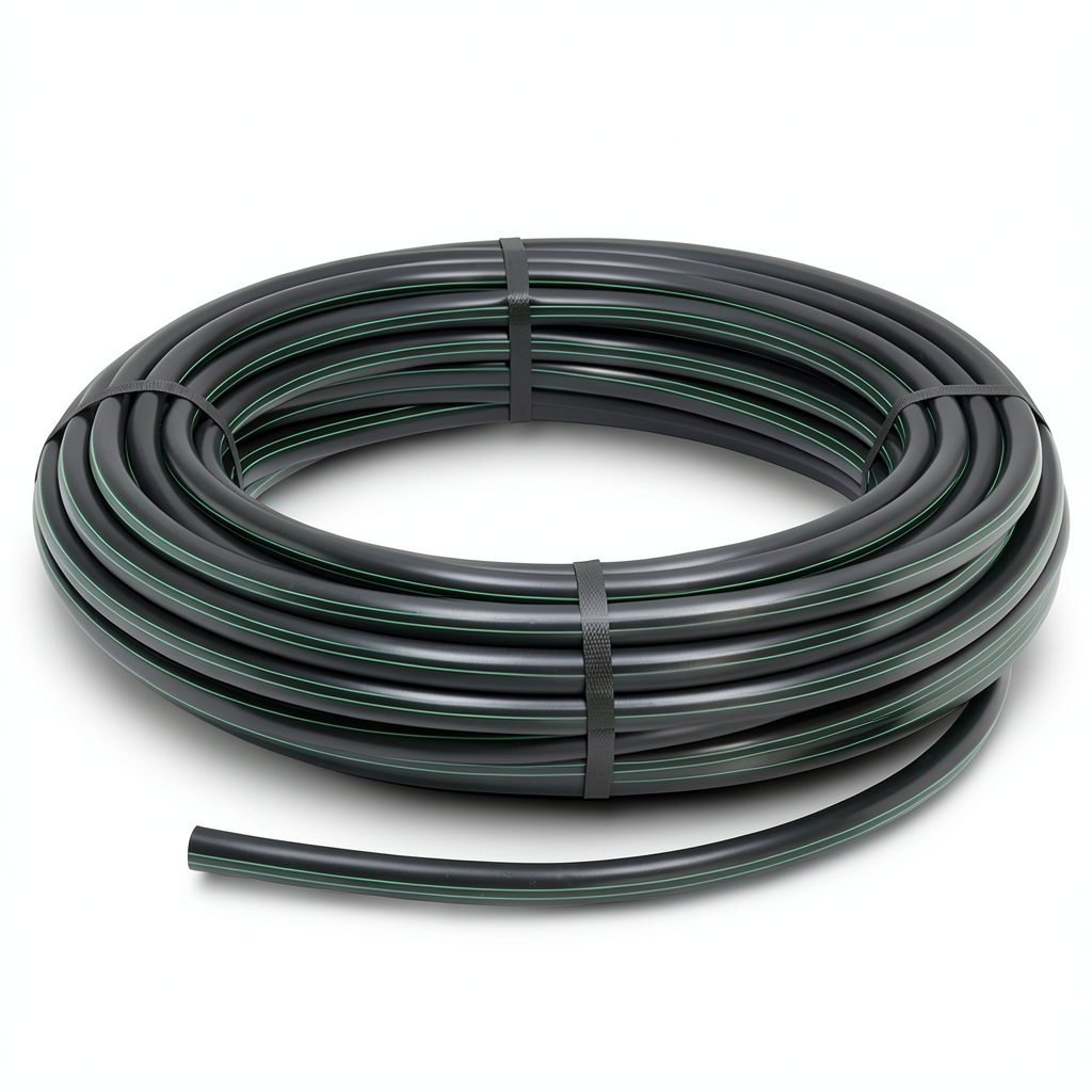 HDPE Plastic Coil Pipe PN 10 Bar PE 63 32 mm SDR 11 Black