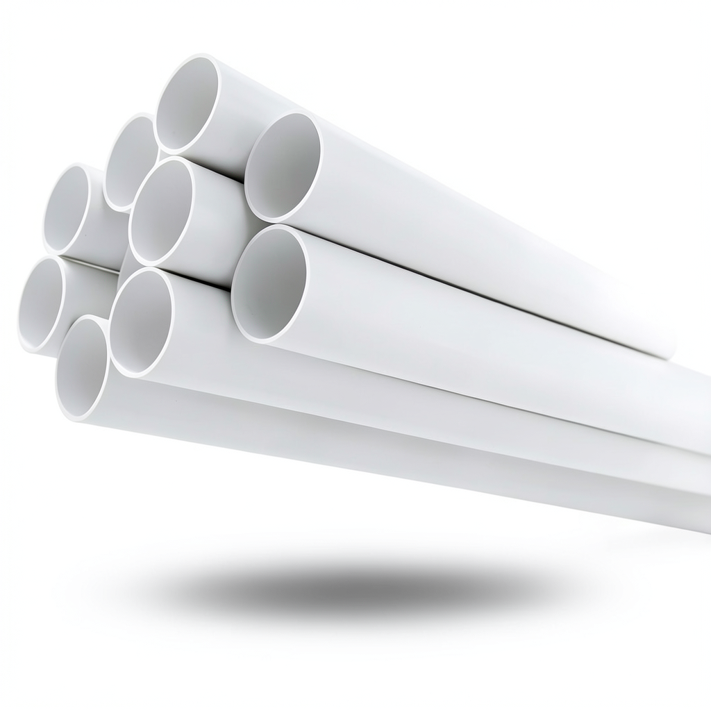 مواسير UPVC مقاس ½ 1 إنش سمك 3.68 مم لون أبيض