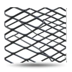 Hot Rolled Black Steel Expanded Metal Mesh Khaleeji 2.3 mm Thickness 7 m Length 1.22 m Width