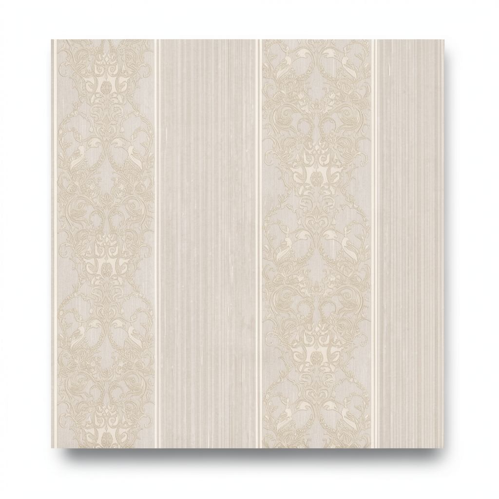 Italian Wallpaper Striped Design Beige Color, Size 10mx0.70m, Model 15055