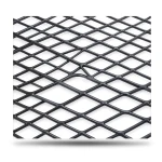 Hot Rolled Steel Expanded Metal Mesh 2.7 mm Thickness 1.22m Width 1m Length Black