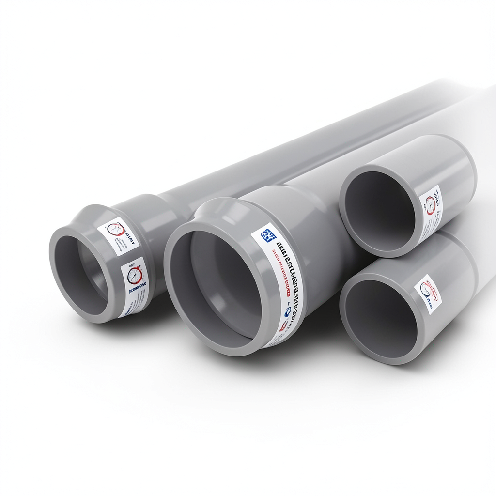 UPVC Pipes Nominal Pressure 8 Bar Outside Diameter 1000 mm Thickness 30.6 mm Gray | Al Watania Plastics