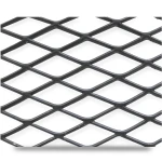 Hot Rolled Black Steel Expanded Metal Mesh Khaleeji 2.7 mm Thickness 1.22 m Width 2 m Length