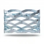 Galvanized Steel Expanded Metal Mesh  [Mazyoon] Thickness 2.3 mm Width 1.22 M Length 3 meter | Bait Al Tatawor Company