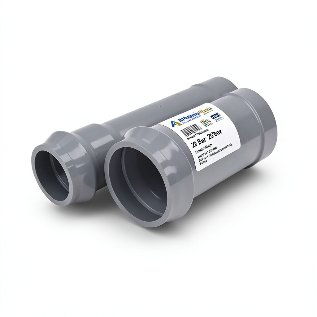 UPVC Pipes Nominal Pressure 20 Bar Outside Diameter 355 mm Thickness 26.1 mm Gray | Al Watania Plastics