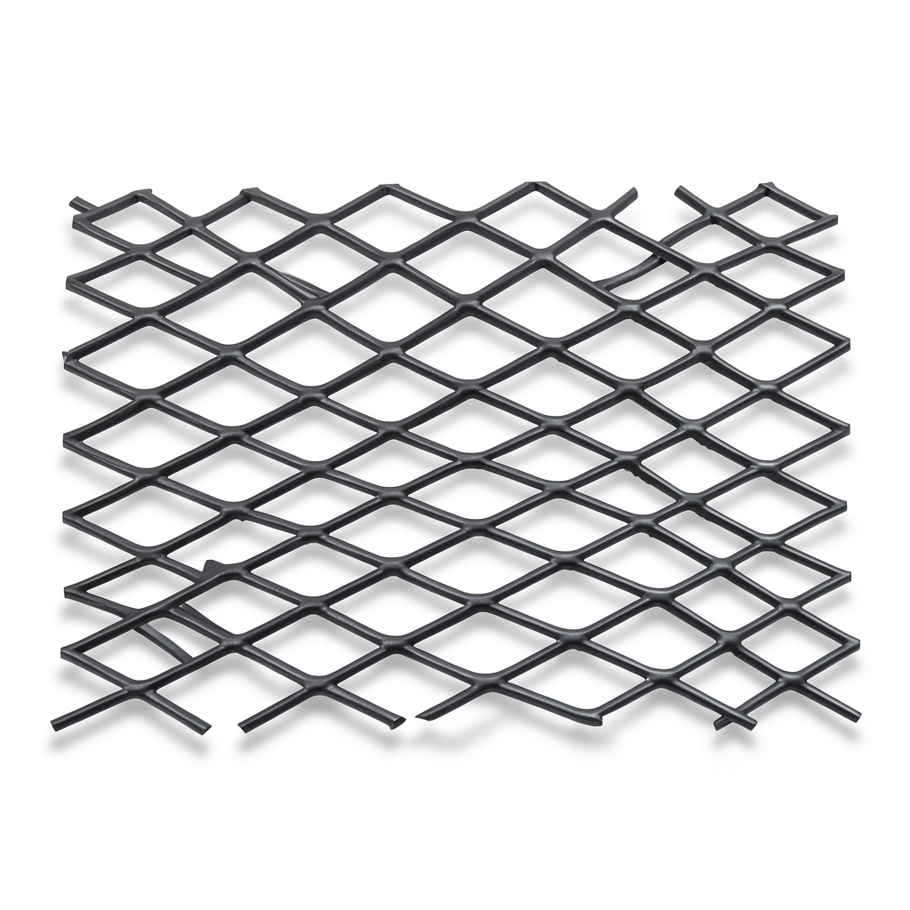Hot Rolled Black Steel Expanded Metal Mesh Khaleeji Thickness 2.7 mm Width 1.22 m Length 6 m