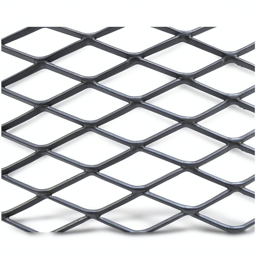 Hot Rolled Black Steel Expanded Metal Mesh Khaleeji 2.3 mm Thickness 1.22x6 m