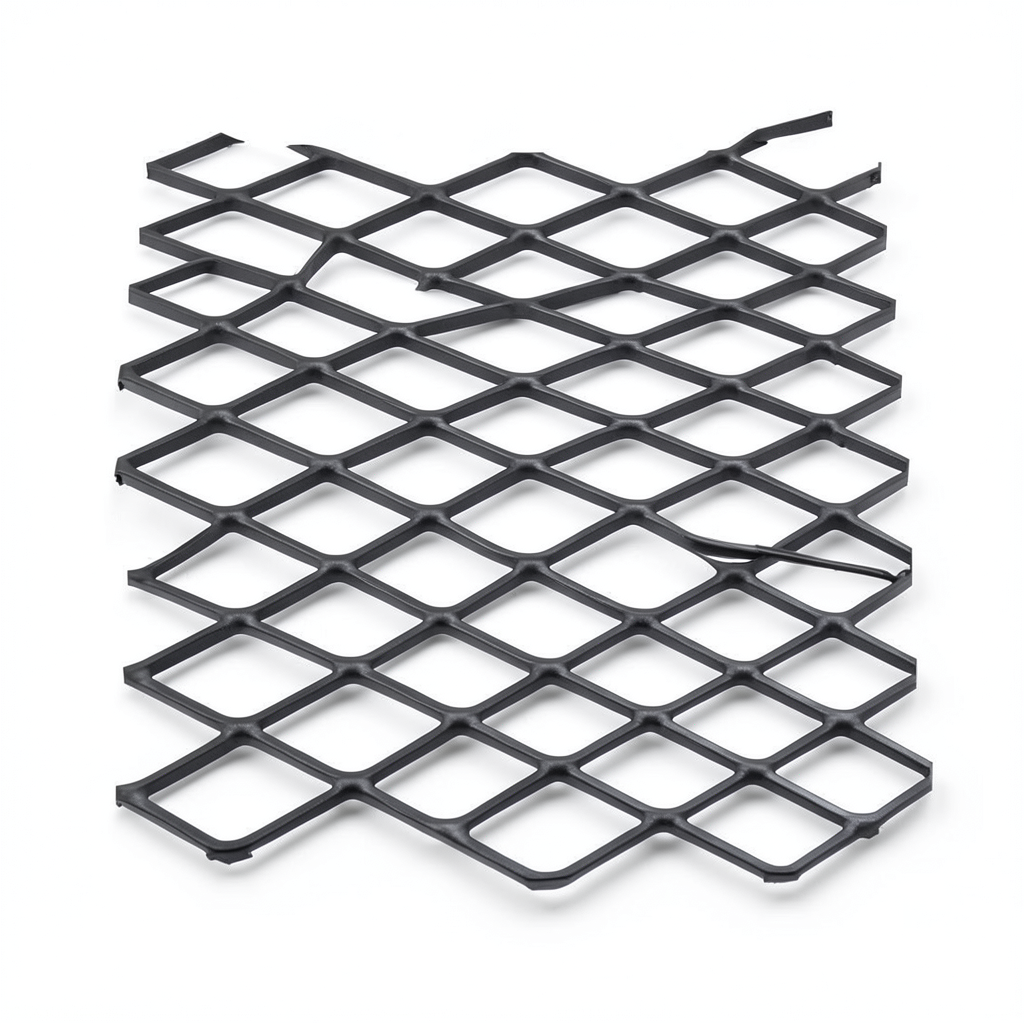 Hot Rolled Black Steel Expanded Metal Mesh Khaleeji 2.3 mm Thickness 7 m Length 1.22 m Width