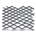Hot Rolled Steel Expanded Metal Mesh 2.7 mm Thickness 1.22m Width 1m Length Black