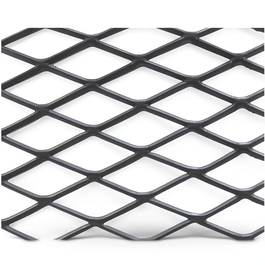Hot Rolled Black Steel Expanded Metal Mesh Khaleeji 2.8 mm Thickness 1.22x1 m