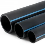مواسير HDPE الوطني لشبكات المياه ذات الضغط العالي  ضغط 6 بار قطر خارجي 160 مم سمك 4.7 مم لون اسود