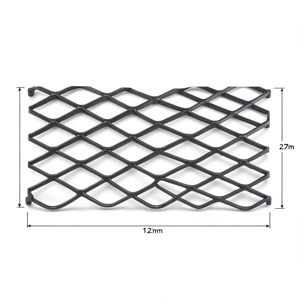 Hot Rolled Black Steel Expanded Metal Mesh Khaleeji Thickness 2.7 mm Width 1.22 m Length 6 m