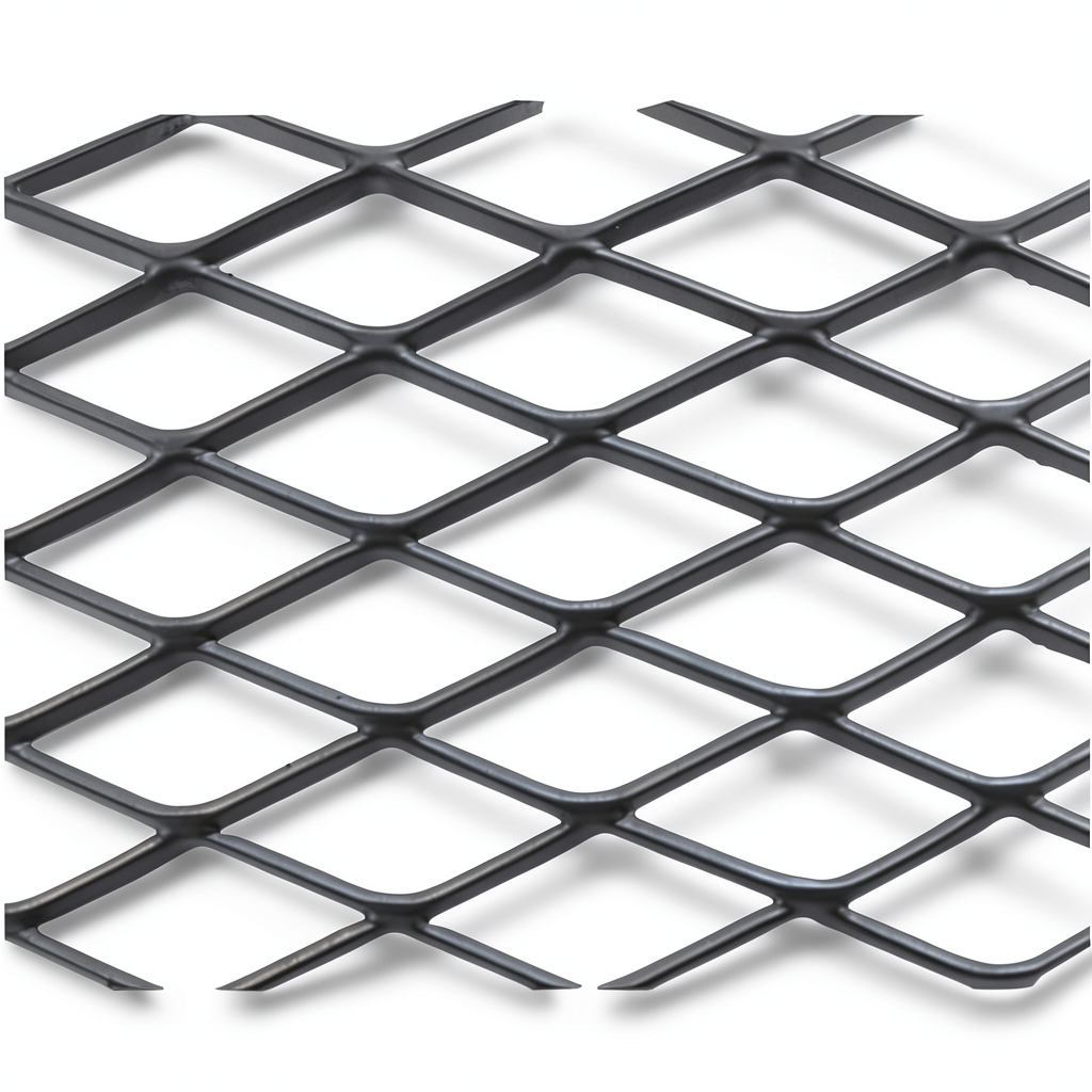 Hot Rolled Black Steel Expanded Metal Mesh 3 mm Thick 1.22x2 m