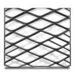 Hot Rolled Black Steel Expanded Metal Mesh 2.8 mm Thickness 1.22 m Width 3 m Length