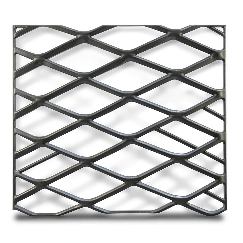 Hot Rolled Black Steel Expanded Metal Mesh 2.8 mm Thickness 1.22 m Width 3 m Length