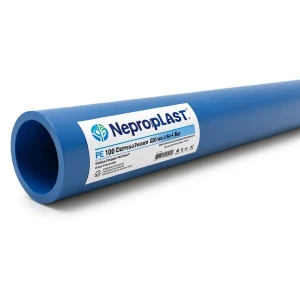 مواسير HDPE نيبروبلاست PE 100 ضغط 4 بار قطر خارجي 400 مم سمك 9.8 مم أزرق | نيبروبلاست