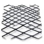 Hot Rolled Black Steel Expanded Metal Mesh Khaleeji 2.3 mm Thickness 7 m Length 1.22 m Width