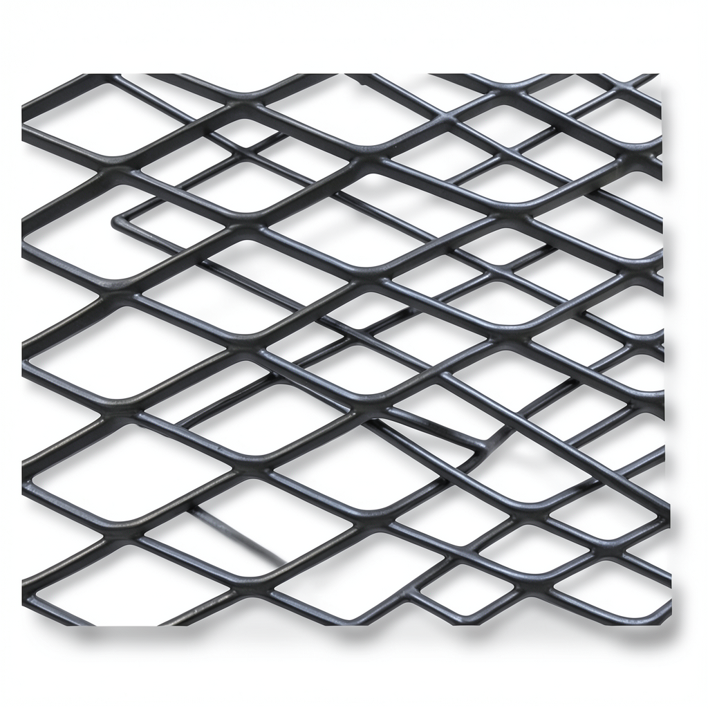 Hot Rolled Black Steel Expanded Metal Mesh Khaleeji 2.8 mm Thickness 1.22x6 m