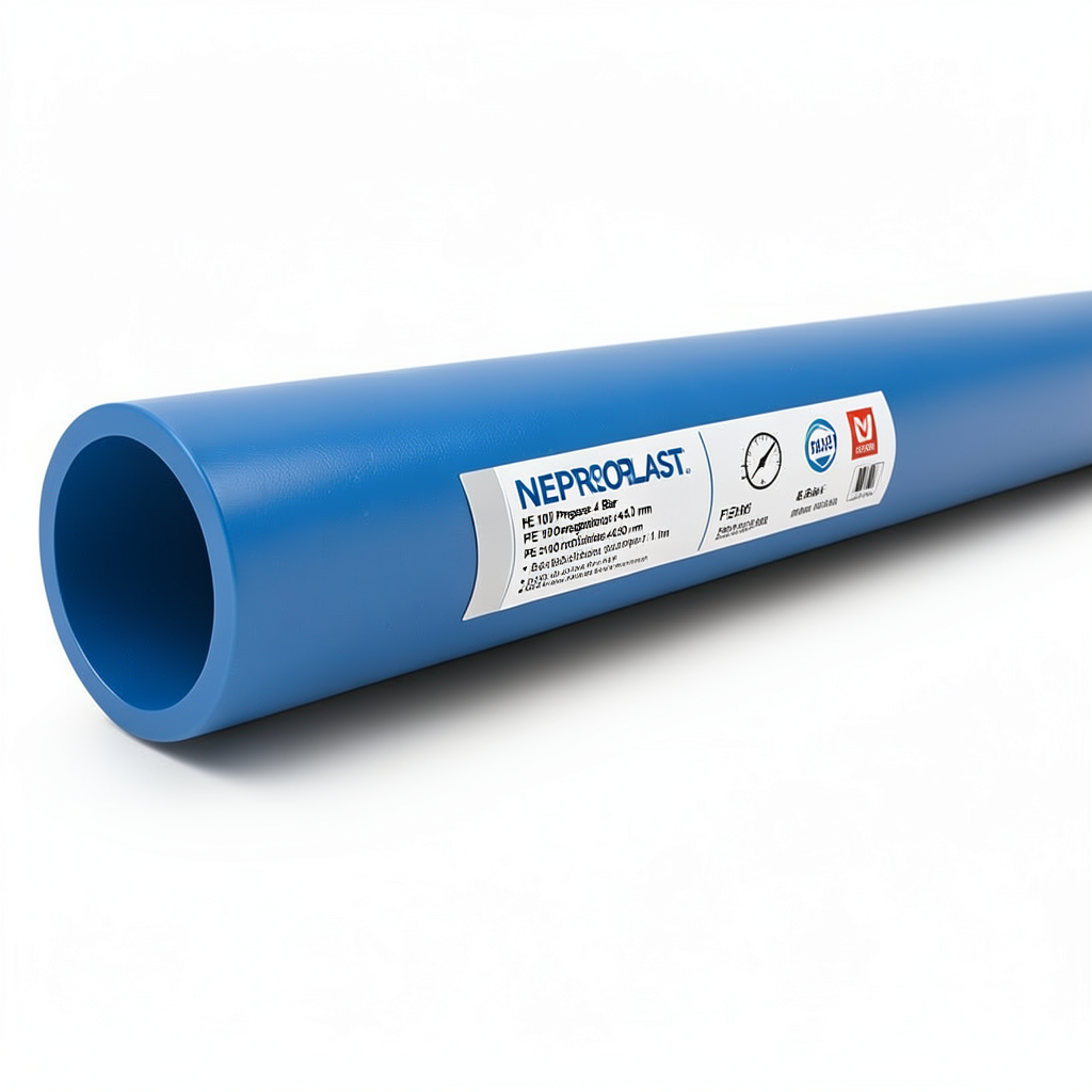 Neproplast HDPE Pipes PE 100 Pressure 4 Bar Outside Diameter 450 mm Thickness 11.0 mm Blue | NEPROPLAST