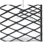 Hot Rolled Black Steel Expanded Metal Mesh Khaleeji 2.7 mm Thickness 1.22 m Width 2 m Length