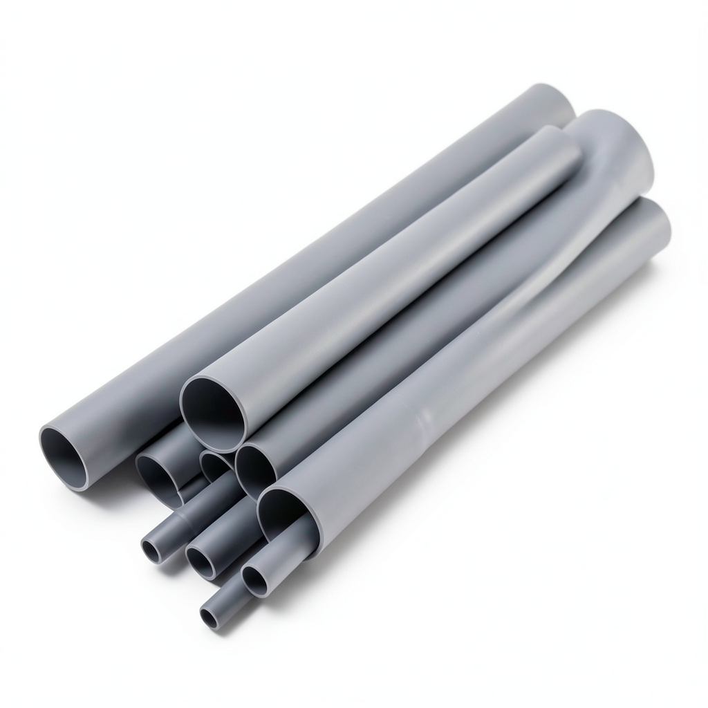 أنابيب UPVC العاجل الطول 6 أمتار قطر خارجي 50 ملم سمك 1.8 ملم رمادية