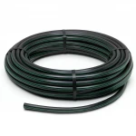 HDPE Plastic Coil Pipe  PN 15.7 Bar [PE 63] OD 40 mm  SDR 6  Color Black with Green Stripes | Almona Factory