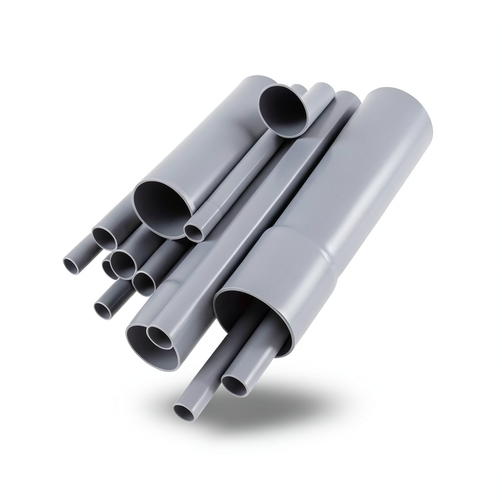 UPVC Pipes Outside Diameter 225 mm Thickness 6.6 mm Gray Color
