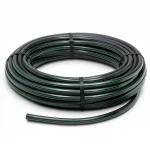 HDPE Plastic Coil Pipe  PN 15.7 Bar [PE 63] Outside Diameter 75 mm  SDR 6  Color Black with Green Stripes | Almona Factory