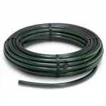 HDPE Plastic Coil Pipe  Nominal Pressure 9.8 Bar [PE 63] OD 90 mm  SDR 9  Color Black with Green Stripes | Almona Factory