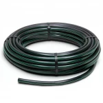 HDPE Plastic Coil Pipe  Nominal Pressure 15.7 Bar [PE 63] OD 90 mm  SDR 6  Color Black with Green Stripes | Almona Factory