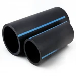 أنابيب HDPE الوطني لشبكات المياه ذات الضغط العالي  ضغط 10 بار قطر خارجي 200 مم سمك 9.6 مم لون اسود